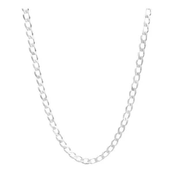 Cadena Plata 925 Barbada Cubana Robusta de 65cm para Hombre - Imagen 1