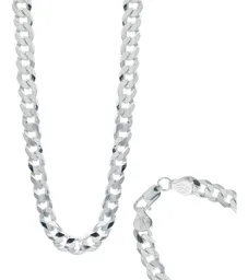 Cadena Plata 925 Cuba Gruesa Diamantada 65cm para Hombre - Imagen 1