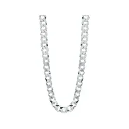 Cadena Plata 925 Cuba Gruesa Diamantada 65cm para Hombre - Imagen 2