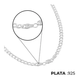 Cadena Plata .925 Cubana Barbada Diamantada Hombre 50cm - Imagen 7