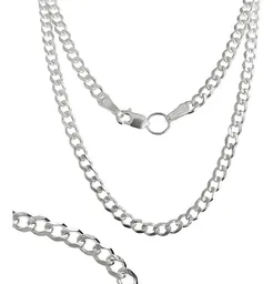 Cadena Plata 925 Cubana Barbada para Hombre 50cm - Imagen 1