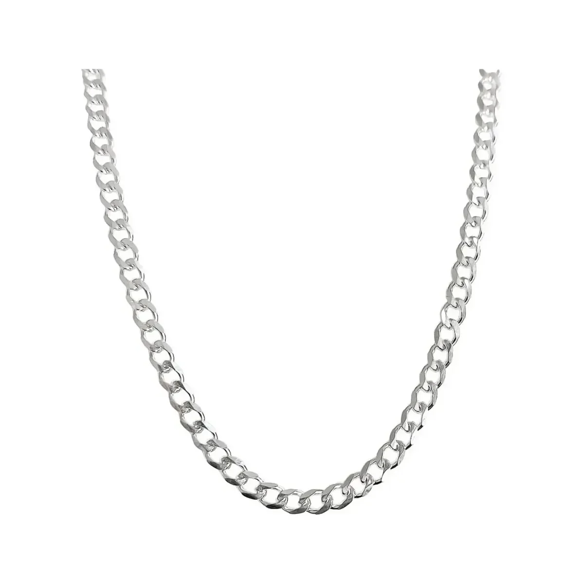 Cadena Plata 925 Cubana Barbada para Hombre 50cm - Imagen 2