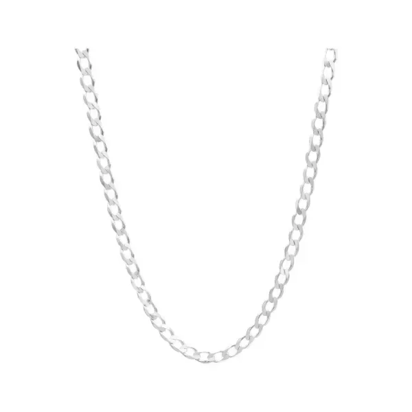 Cadena Plata 925 Cubana Barbada para Hombre 55cm - Imagen 1