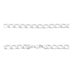Cadena Plata 925 Cubana Barbada para Hombre 55cm - Imagen 4