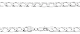 Cadena Plata 925 Cubana Barbada para Hombre 55cm - Imagen 4
