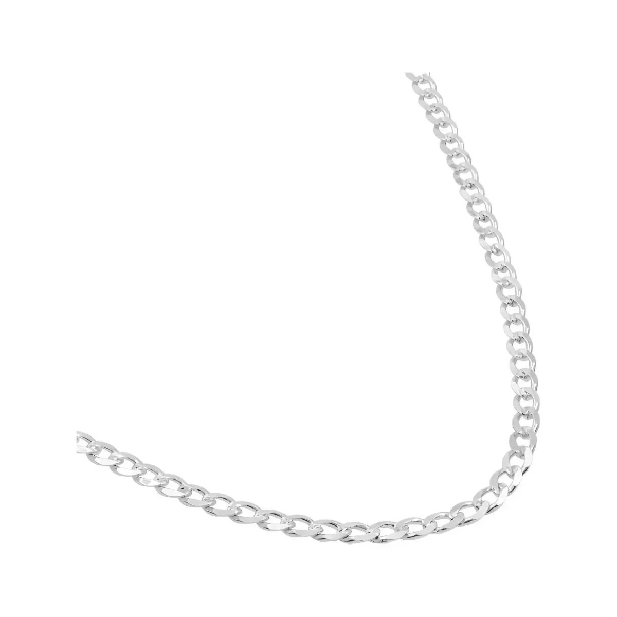 Cadena Plata 925 Cubana Diamantada 45cm Unisex - Imagen 2