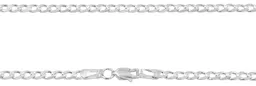 Cadena Plata 925 Cubana Diamantada 45cm Unisex - Imagen 4