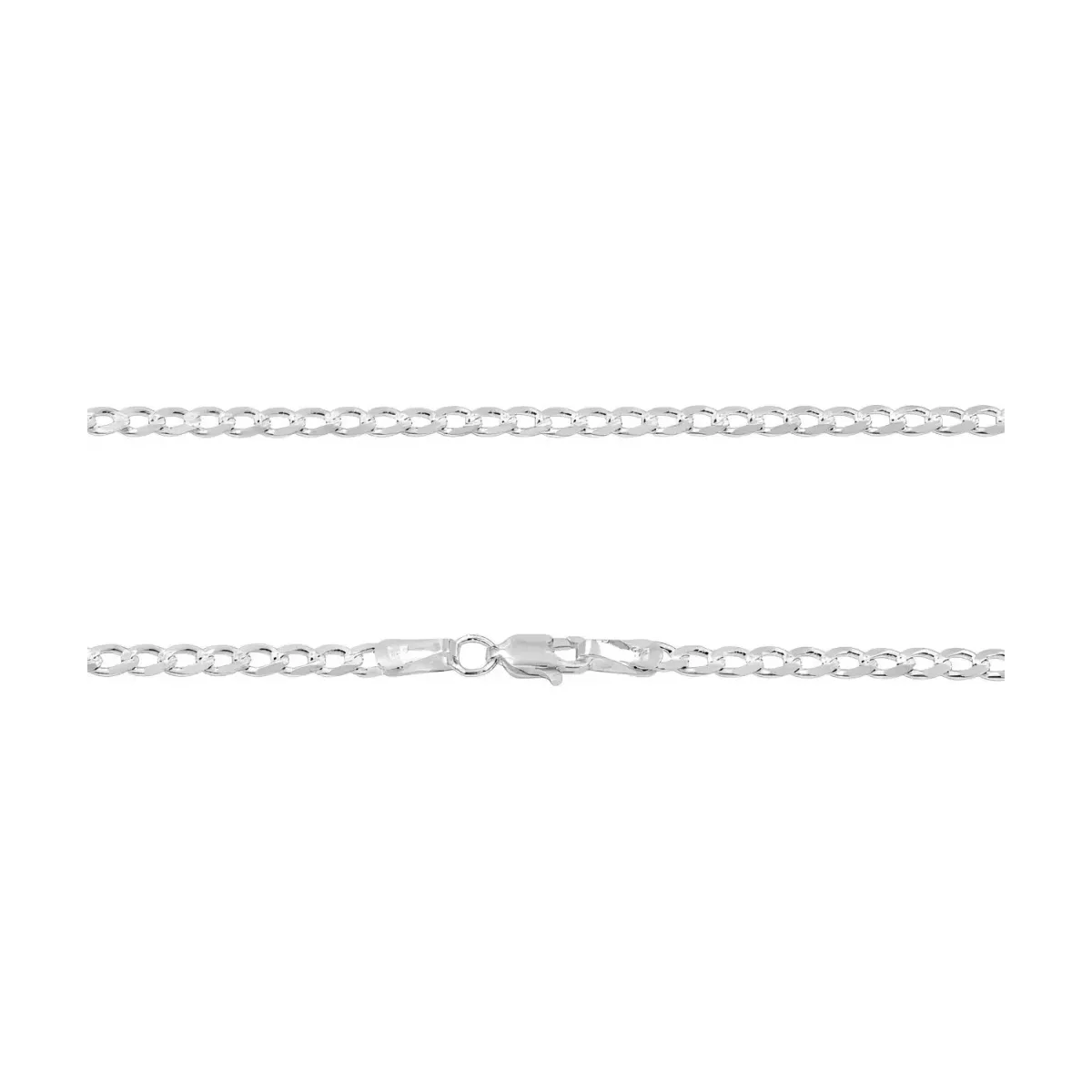 Cadena Plata 925 Cubana Diamantada 45cm Unisex - Imagen 4