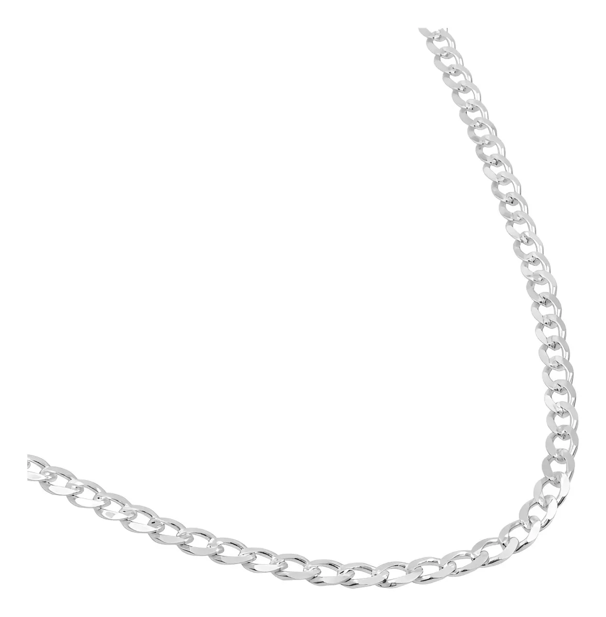 Cadena Plata 925 Cubana Diamantada 50cm para Hombre - Imagen 1