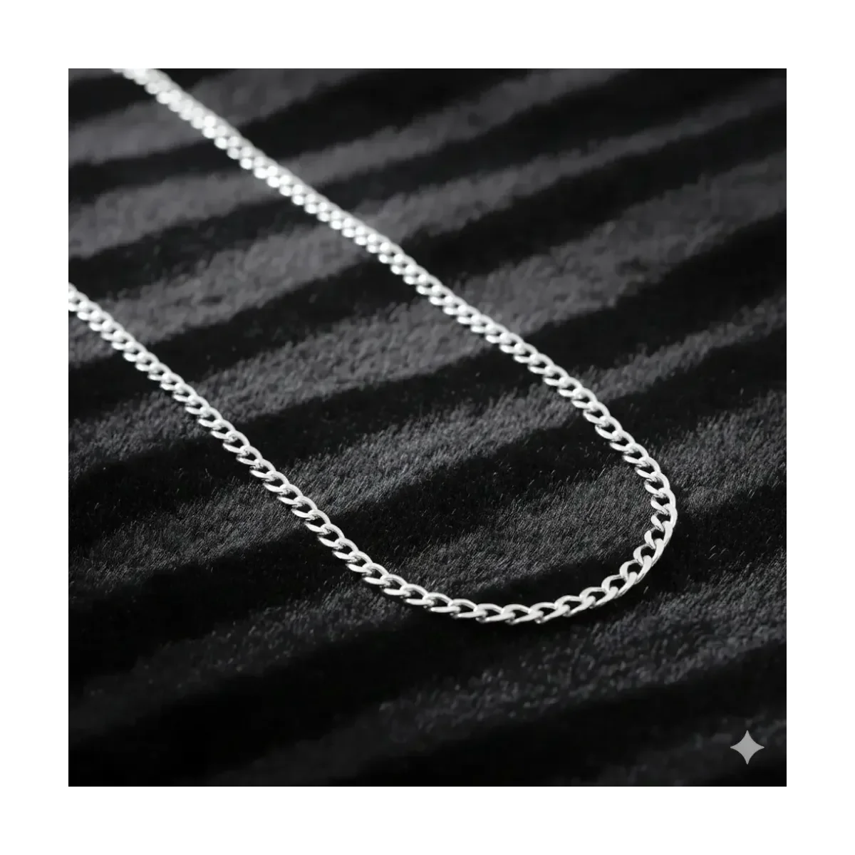 Cadena Plata 925 Cubana Diamantada 50cm para Hombre 4 - Imagen 5