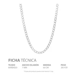 Cadena Plata 925 Cubana Diamantada 60cm para Hombre 7 - Imagen 5