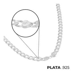 Cadena Plata 925 Cubana Diamantada 60cm para Hombre 7 - Imagen 7