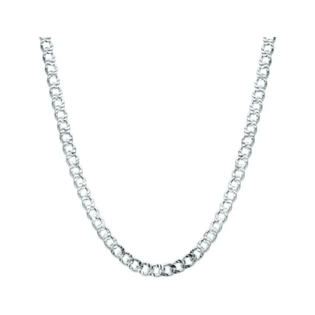 Cadena de plata .925 cubana diamantada de 60cm, 6mm de ancho. Joyería de plata ley .925 mexicana para hombre, estilo hip hop.