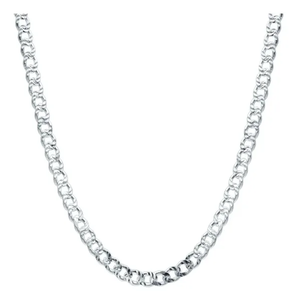 Cadena Plata .925 Cubana Diamantada 60cm Uso Diario - Imagen 1