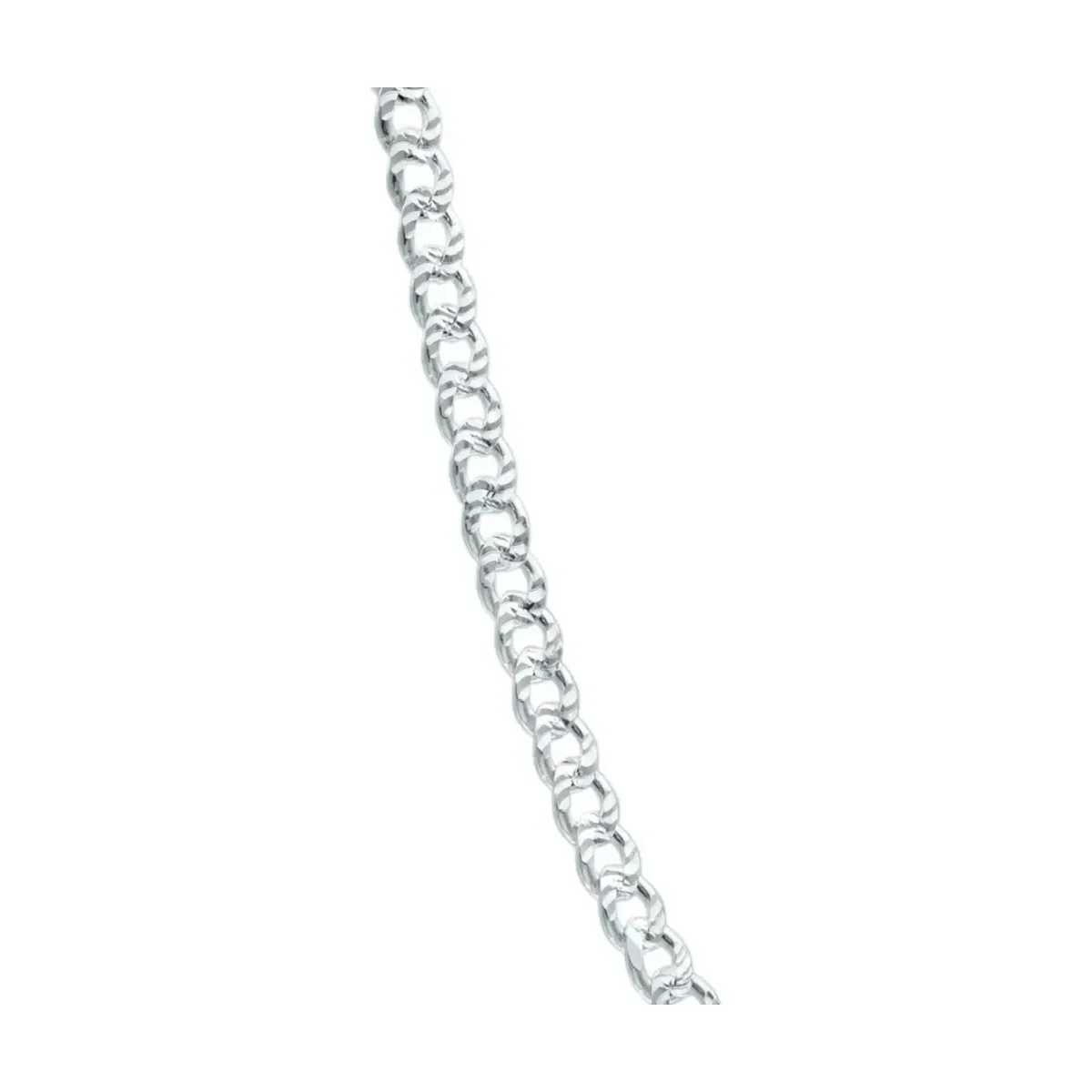 Cadena Plata .925 Cubana Diamantada 60cm Uso Diario - Imagen 3
