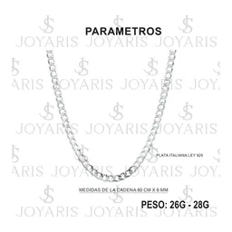 Cadena Plata .925 Cubana Diamantada 60cm Uso Diario - Imagen 4
