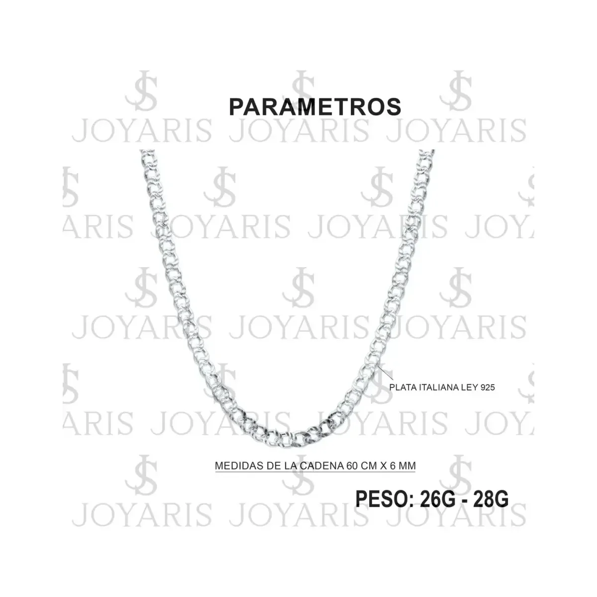 Cadena Plata .925 Cubana Diamantada 60cm Uso Diario - Imagen 4