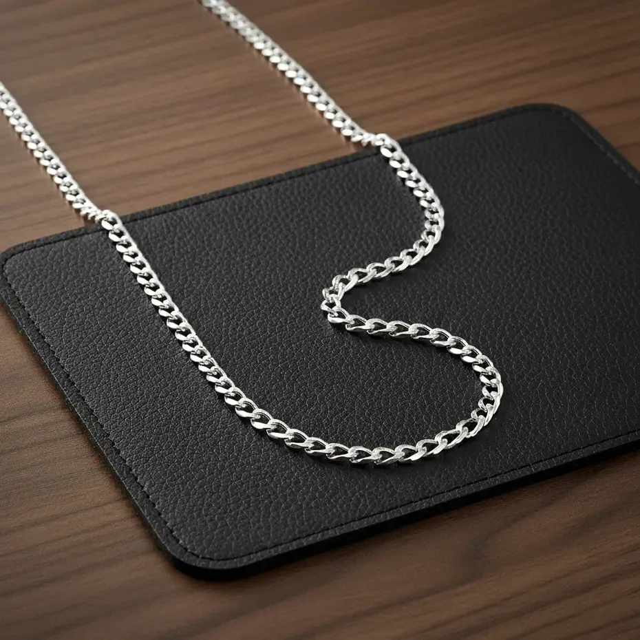 Cadena Plata 925 Cubana Diamantada 65cm para Hombre - Imagen 5