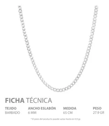 Cadena Plata 925 Cubana Diamantada 6mm para Hombre - Imagen 5