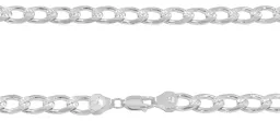 Cadena Plata .925 Cubana Diamantada 70cm Hombre - Imagen 4