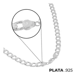 Cadena Plata .925 Cubana Diamantada 70cm Hombre - Imagen 7