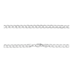 Cadena Plata 925 Cubana Diamantada 70cm para Hombre - Imagen 4