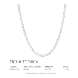 Cadena Plata 925 Cubana Diamantada 70cm para Hombre - Imagen 5