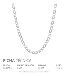 Cadena Plata .925 Cubana Diamantada de 60cm para Hombre - Imagen 5