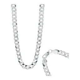 Cadena Plata 925 Cubana Diamantada Gruesa 70cm para Hombre - Imagen 1