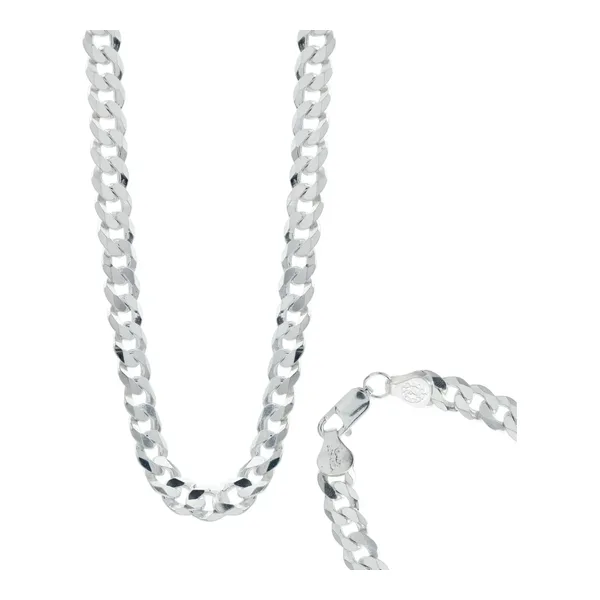 Cadena Plata 925 Cubana Diamantada Gruesa 70cm para Hombre - Imagen 1