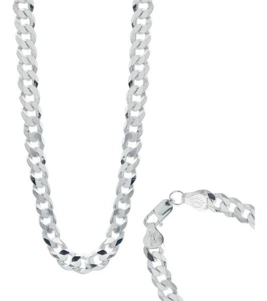Cadena Plata 925 Cubana Diamantada Gruesa 70cm para Hombre - Imagen 1