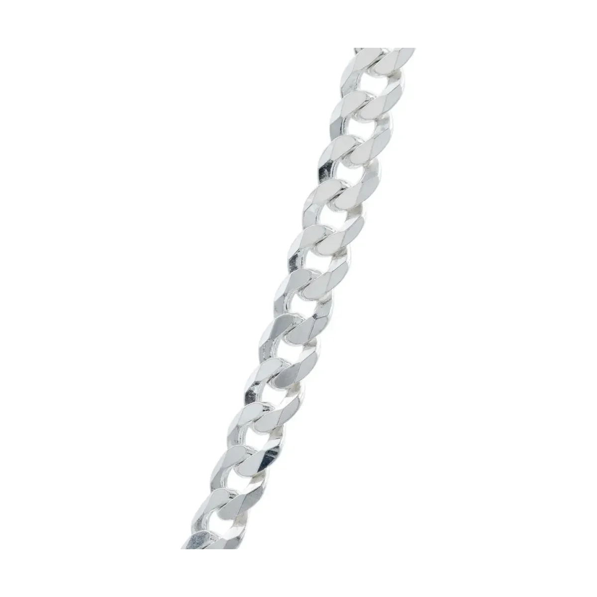 Cadena Plata 925 Cubana Diamantada Gruesa 70cm para Hombre - Imagen 4