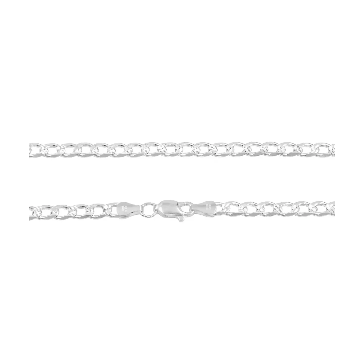 Cadena Plata 925 Cubana Diamantada Hombre 70cm Modelo 1037 - Imagen 4