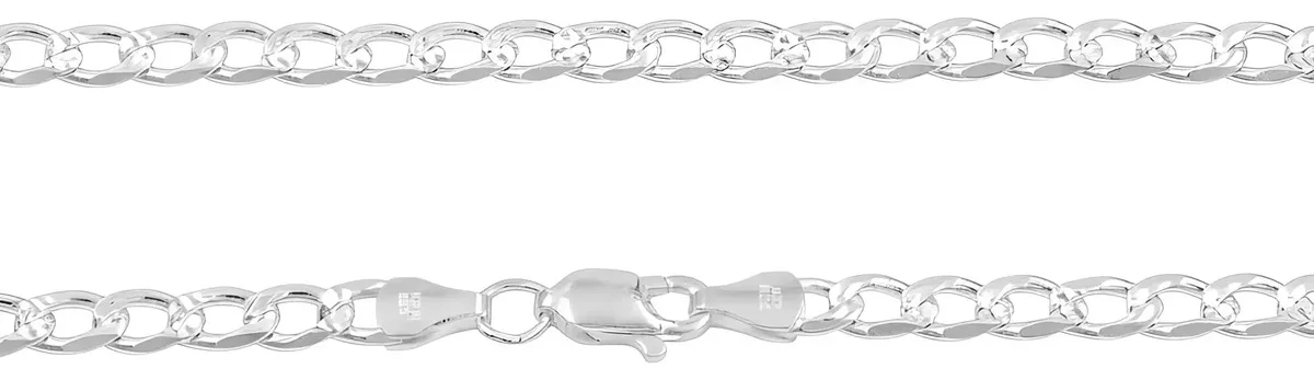 Cadena Plata 925 Cubana Diamantada Hombre 70cm Modelo 1037 - Imagen 4