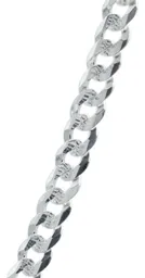 Cadena Plata 925 Cubana Diamantada Hombre 70cm Modelo 2024 - Imagen 4