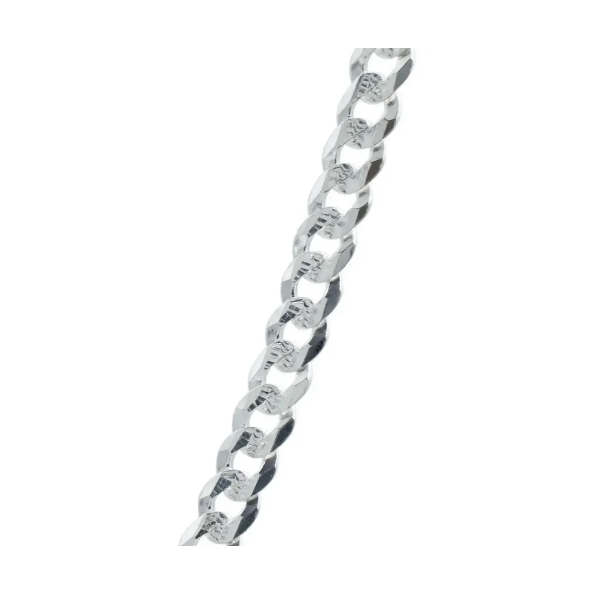 Cadena Plata 925 Cubana Diamantada Hombre 70cm Modelo 2024 - Imagen 4