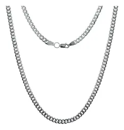 Cadena Plata 925 Cubana Diamantada Italiana 45cm - Imagen 1