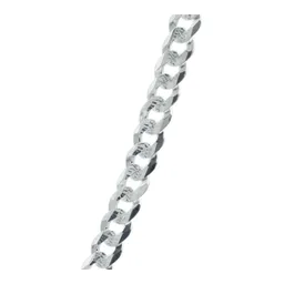 Cadena Plata 925 Cubana Diamantada Maciza Hombre 80cm - Imagen 4