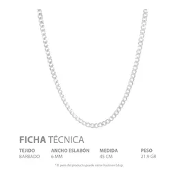 Cadena Plata 925 Cubana Diamantada para Hombre 45cm - Imagen 5