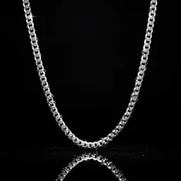 Cadena Plata 925 Cubana Diamantada para Hombre 45cm - Imagen 6