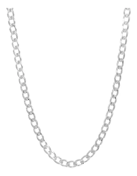 Cadena Plata 925 Cubana Diamantada para Hombre 65 cm - Imagen 1