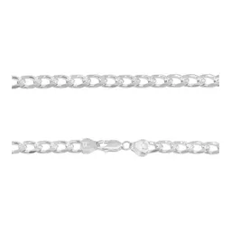 Cadena Plata 925 Cubana Diamantada para Hombre 65 cm - Imagen 4