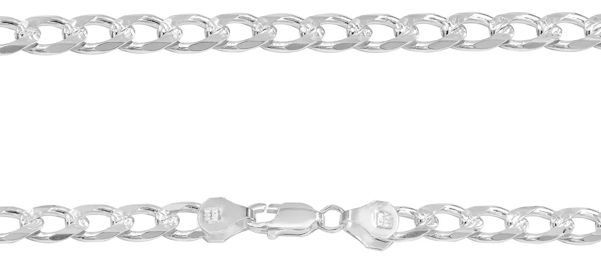 Cadena Plata 925 Cubana Diamantada para Hombre 65 cm - Imagen 4