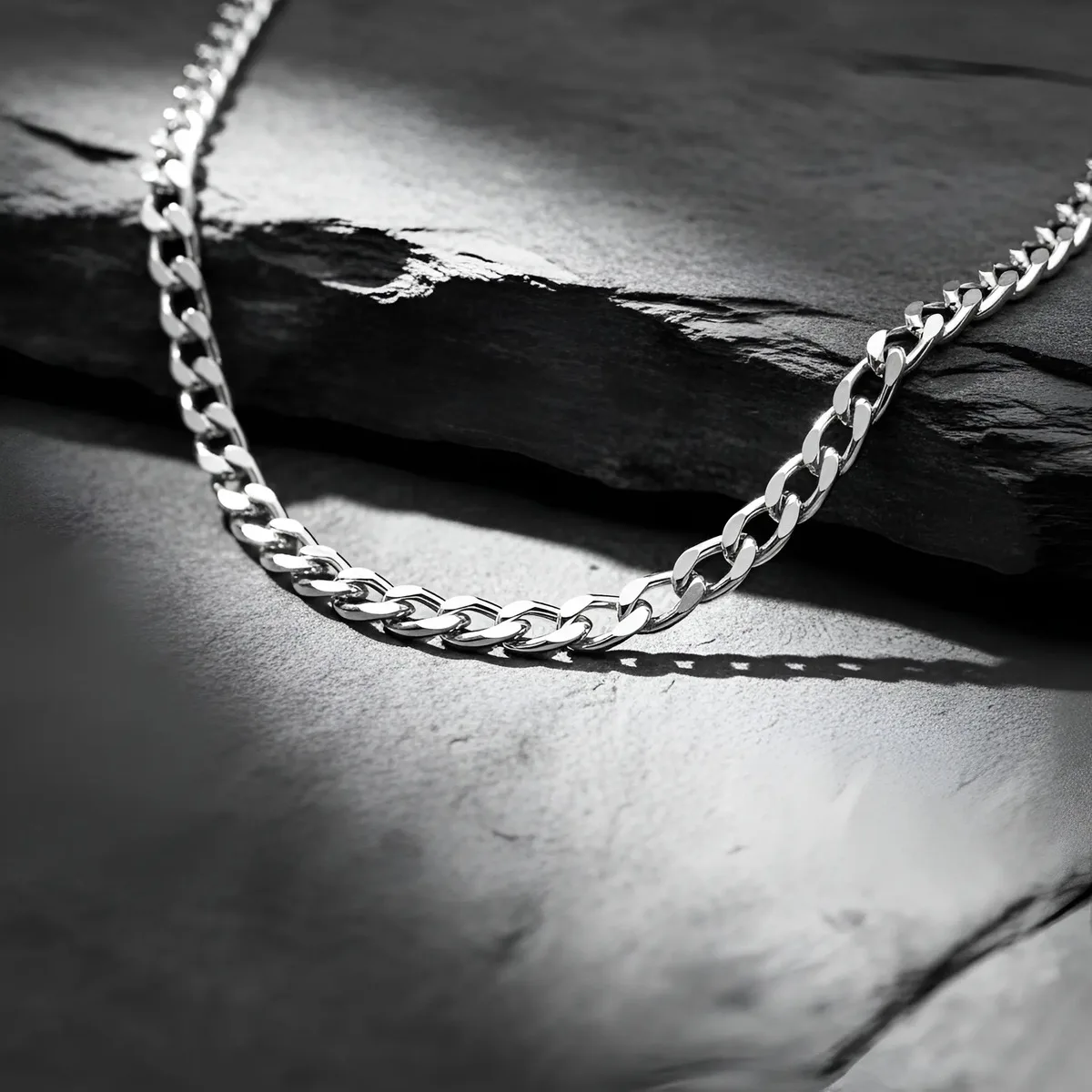 Cadena Plata 925 Cubana Diamantada para Hombre 65 cm - Imagen 5