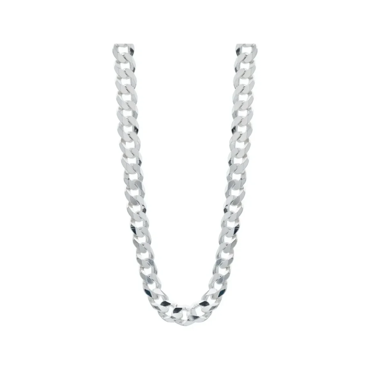 Cadena Plata 925 Cubana Gruesa Diamantada 7mm 60cm para Hombre - Imagen 2
