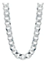 Cadena Plata 925 Cubana Gruesa Diamantada 7mm 60cm para Hombre - Imagen 3