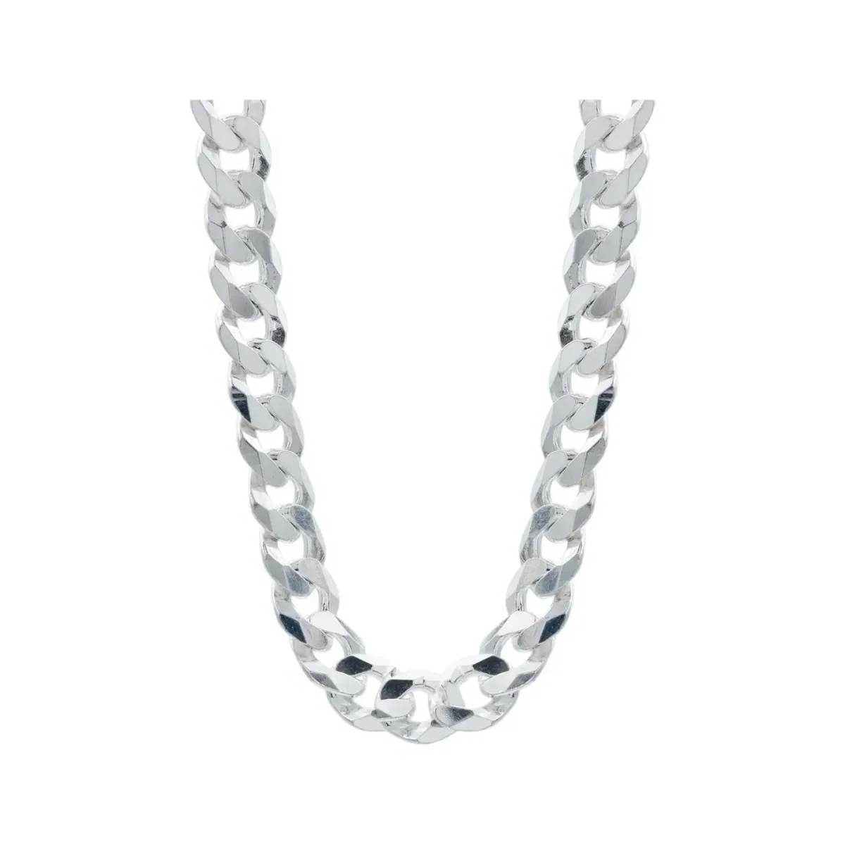 Cadena Plata 925 Cubana Gruesa Diamantada 7mm 60cm para Hombre - Imagen 3