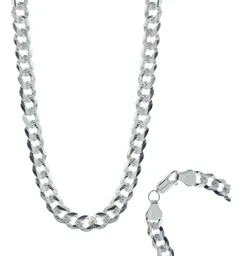 Cadena Plata 925 Diamantada Cubana Barbada 60cm Hombre - Imagen 1