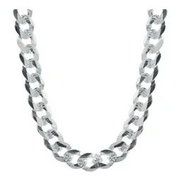 Cadena Plata 925 Diamantada Cubana Barbada 60cm Hombre - Imagen 2