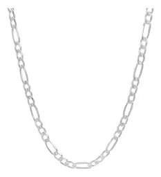 Cadena Plata 925 Diamantada Diseño Figaro 3x1 65cm Hombre - Imagen 1